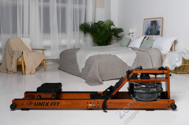 Гребной тренажер Unix Fit Wood Rower Dark