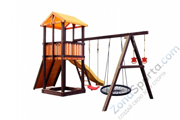 Игровой комплекс Perfetto sport Pitigliano-5 + качели Паутина
