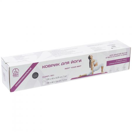 Коврик для йоги INEX Yoga Mat 170 x 60 x 0,6 см, изумрудно-зелёный