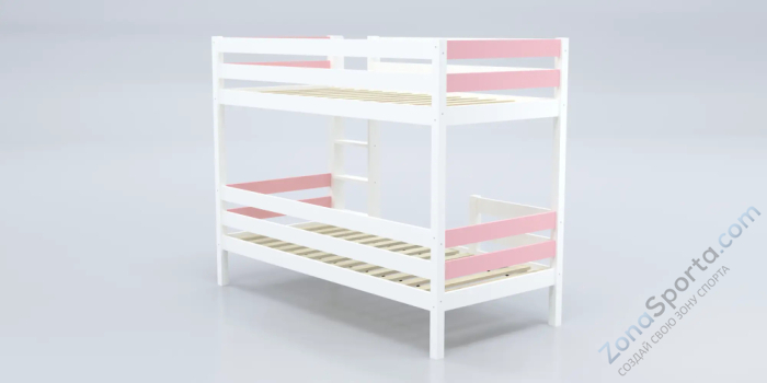 Кровать детская двухъярусная Савушка-01 80х160 розовая