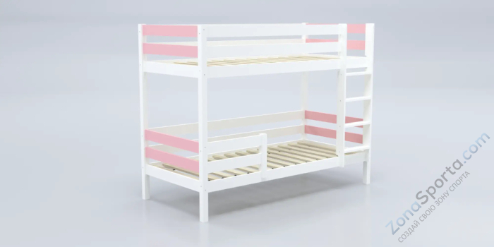 Кровать детская двухъярусная Савушка-01 80х160 розовая