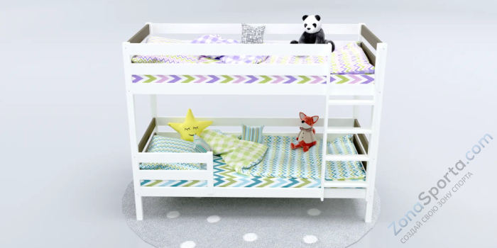 Кровать детская двухъярусная Савушка-01 90х180 Shiitake (бежевый) Кровать детская двухъярусная Савушка-01 90х180 Shiitake (бежевый)