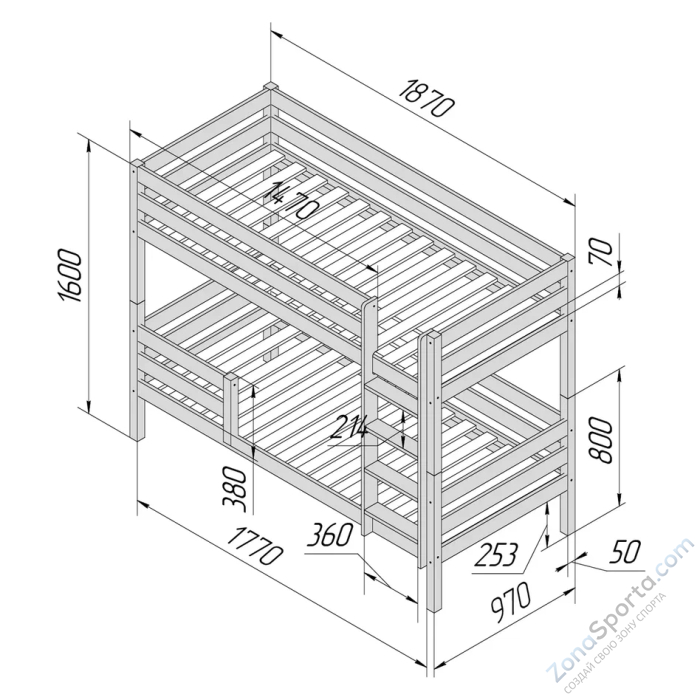 Кровать детская двухъярусная Савушка-01 90х180 Shiitake (бежевый) Кровать детская двухъярусная Савушка-01 90х180 Shiitake (бежевый)