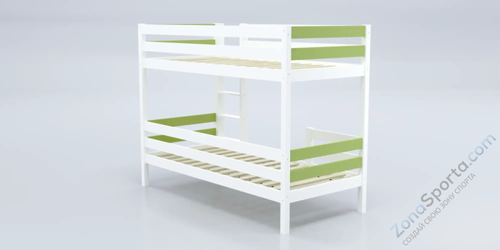 Кровать детская двухъярусная Савушка-01 90х180 зеленая