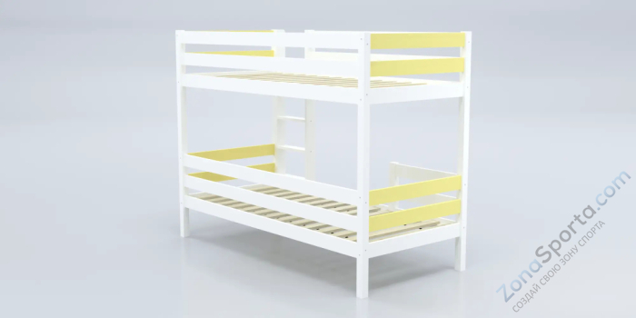 Кровать детская двухъярусная Савушка-01 90х200 желтая