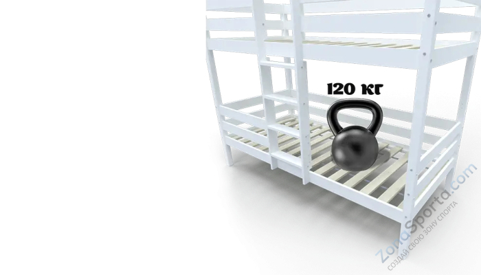 Кровать детская двухъярусная Савушка-05 90х180 White (белый)