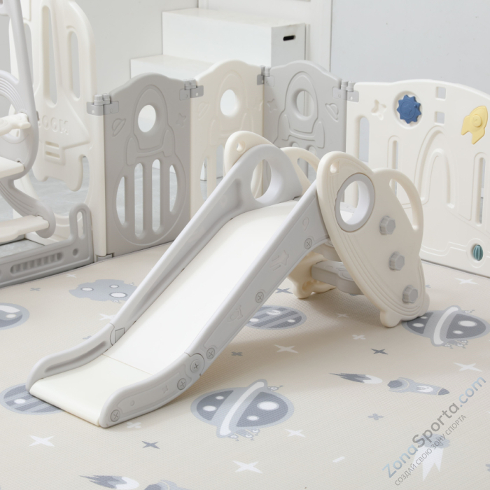 Манеж Unix Kids Supreme Space 160x160 Grey с качелями Манеж Unix Kids Supreme Space 160x160 Grey с качелями