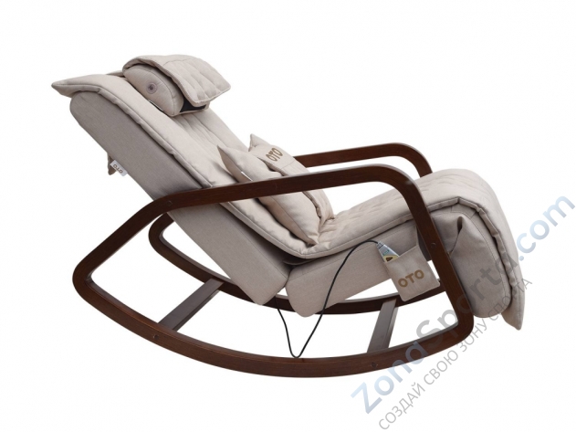 Массажное кресло-качалка Oto Grand Life OT2007 латте (Рогожка)