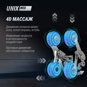 Массажное кресло Unix Med Afelia Black