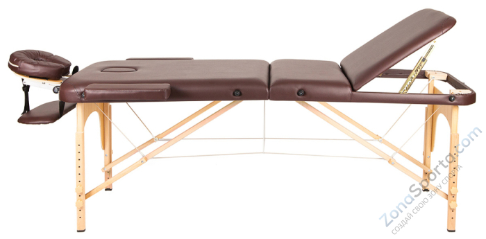 Массажный стол Atlas Sport 70 см складной 3-с деревянный (коричневый)