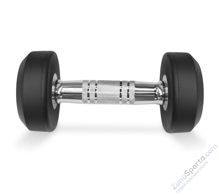 Набор обрезиненных гантелей Bronze Gym, 2.5-25 кг - 10 пар, шаг 2,5 кг