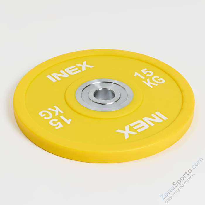 Олимпийский диск в уретане INEX PU Bumper Plate 15 кг