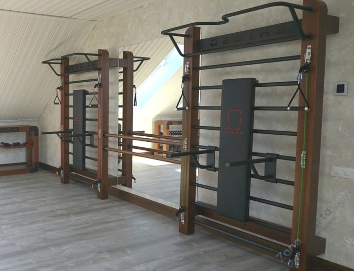 Шведская стенка с эспандерами, брусьями, скамьей и балетным станком Desire Eco Double Stretch