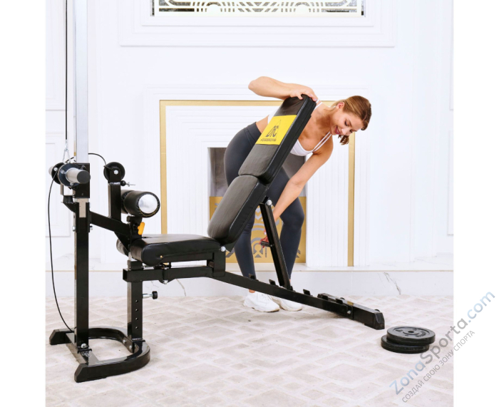 Скамья с вертикальной и горизонтальной тягой DFC Powertec