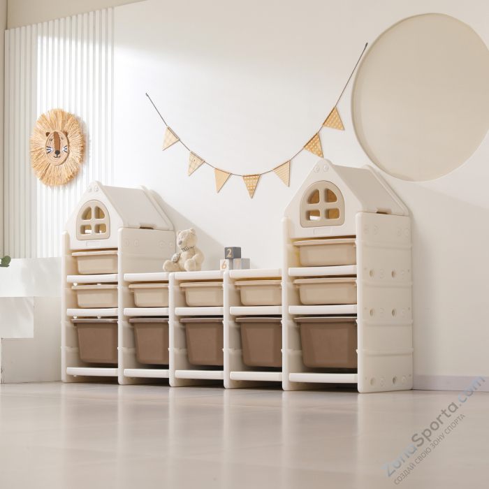 Стеллаж для игрушек Unix Kids Camel (12 ящиков)