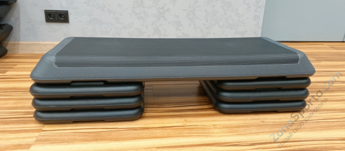 Степ-платформа профессиональная три уровня высоты серая OKPRO OK1906