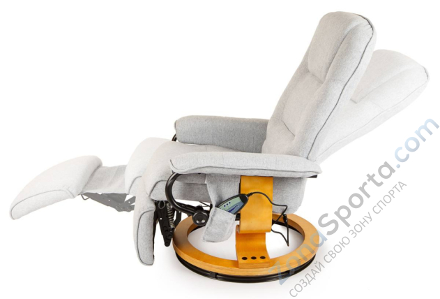 Вибромассажное кресло с с подъемным пуфом и подогревом Calviano 2162