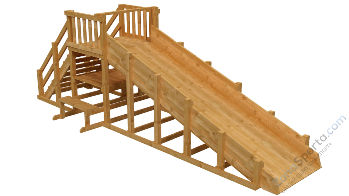 Зимняя деревянная заливная горка Ледянка 1 (пропитка)