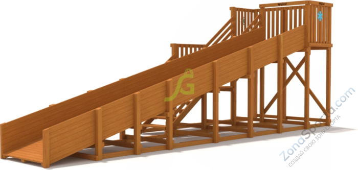 Зимняя горка IgraGrad Snow Fox скат 8 м